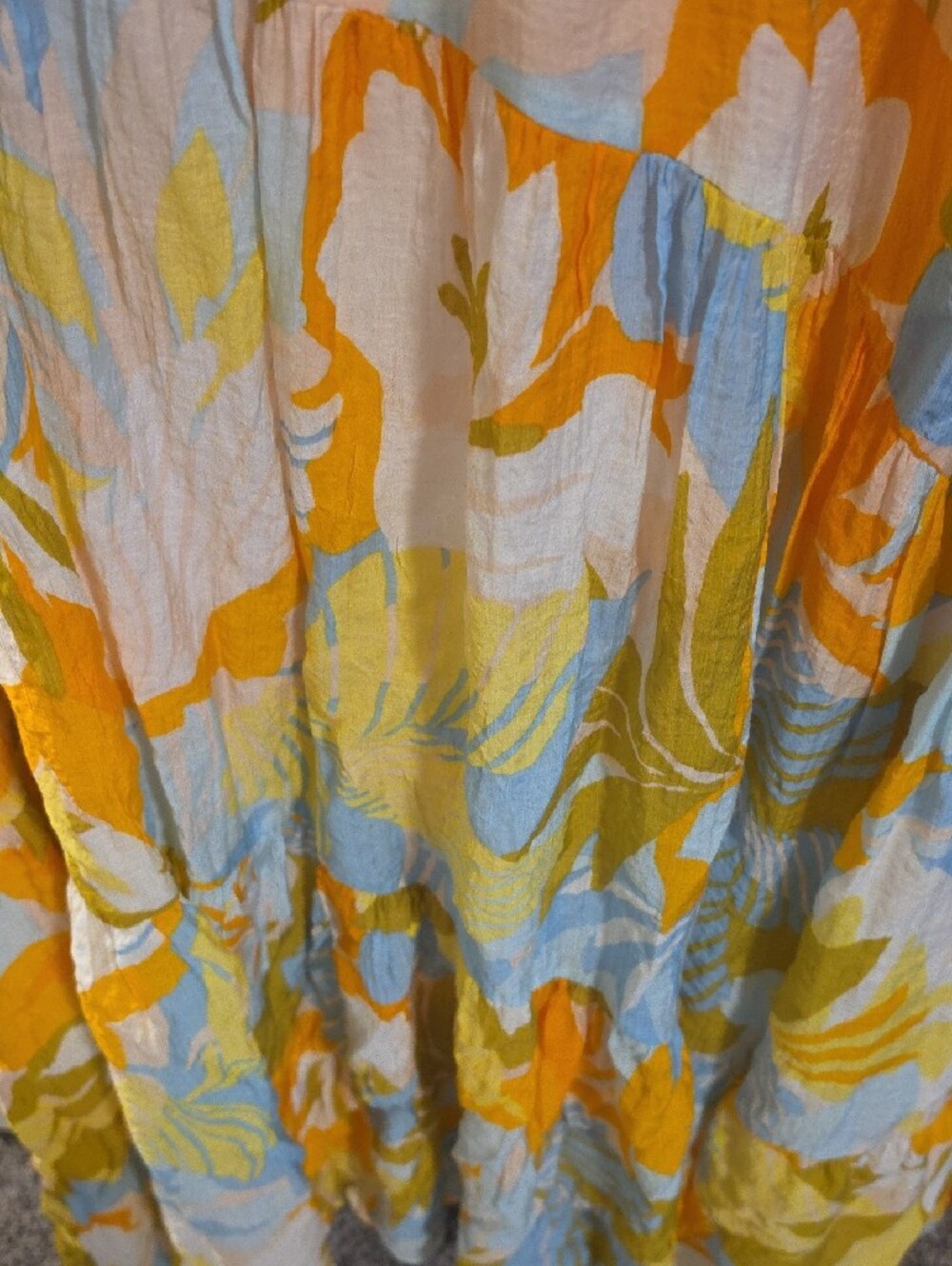1. State Yellow & Light Blue Floral Maxi Dress - Picture 5 of 5